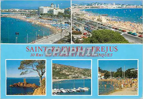 Moderne Karte La Cote d'Azur Saint Raphael (Var) Saint Raphael Frejus Le Dramont Agay Boulouris