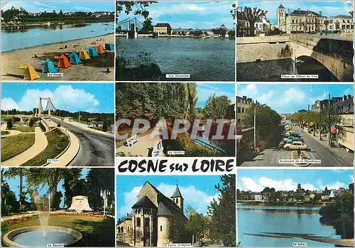 Cartes postales moderne Cosne sur Loire La plage Vue generale Boulevard de la Republique