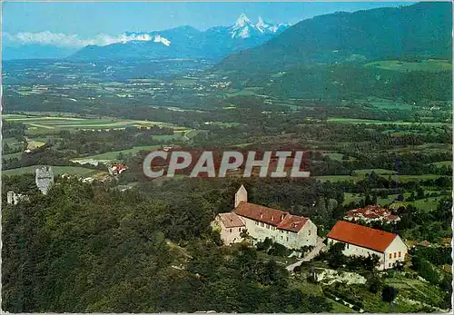 Cartes postales moderne Les Allinges (Haute Savoie) Les Vieux Chateaux au fond la Dent d'Oche (2225 m)