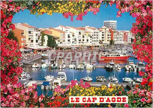 Moderne Karte Le Cap d'Agde (Herault) En Parcourant la Cote Mediterraneenne Bateaux