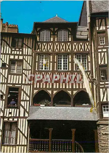 Moderne Karte Rennes (Ille et Vilaine) Rue Motte Fablet une Belle Maison ancienne avec cour interieure
