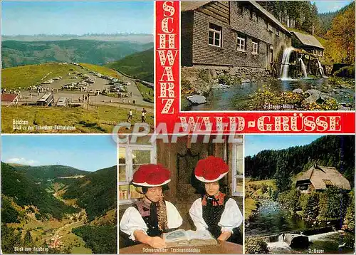 Cartes postales moderne Schwarz Wald Grusse Folklore Moulin a eau