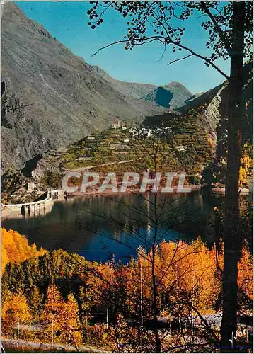 Cartes postales moderne Barrage du chambon et le Village de Mizoen (Isere) Les Alpes Couleurs et Lumiere de France