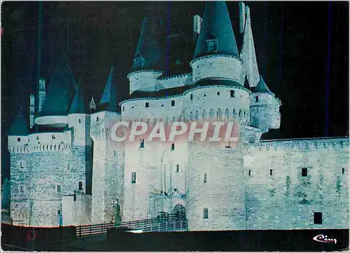 Cartes postales moderne Vitre (I et V) Le Chateau de nuit