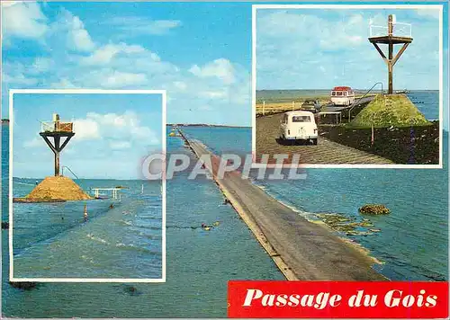 Moderne Karte Ile de Noirmoutier Vendee Pittoresque Le Passage du Gois