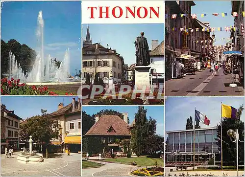 Moderne Karte Thonon les Bains (Hte Savoie) Sur les Rives du Lac Leman Images de Chez nous