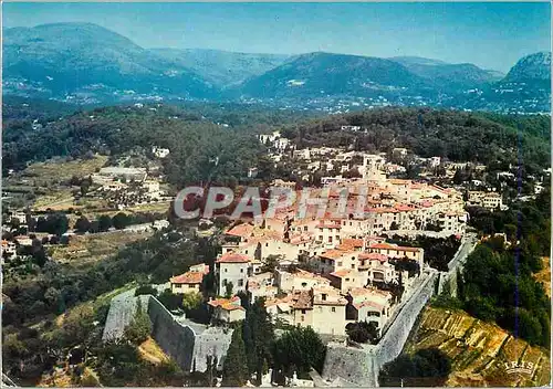 Moderne Karte St Paul de Vence (A M) Reflets de la Cote d'Azur Vue aerienne du Village