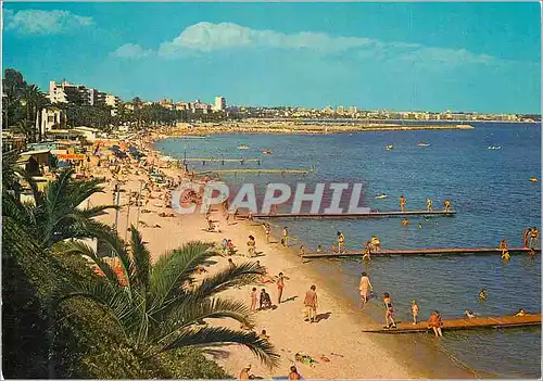 Cartes postales moderne Golf Juan Vallauris Plage dans le fond Juan les Pins