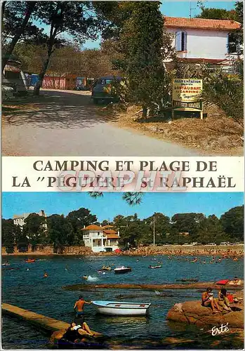 Moderne Karte Saint Raphael Camping et Plage de la Feguiere Cote d'Azur Reflets de France