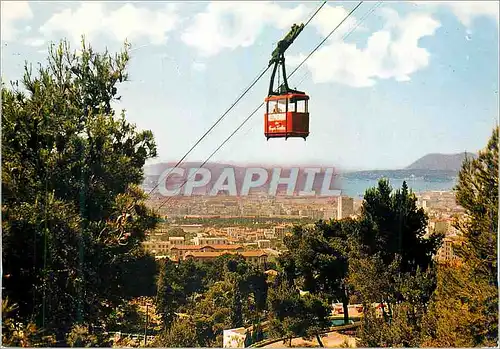 Cartes postales moderne Toulon (Var) La Cote d'Azur Pays du Soleil Le Telepherique Vue sur la Rade La Piscine de la Tour