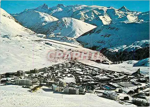 Cartes postales moderne Alpe d'Huez Altitude 1860 3350 m Vue Generale de la Station Le Massif de l'Oisans la Meige et la