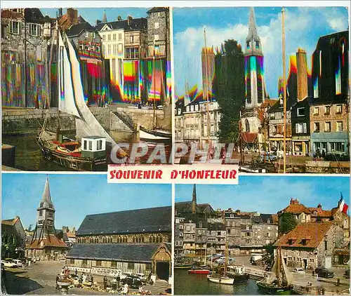 Cartes postales moderne Souvenir d'Honfleur Bateaux