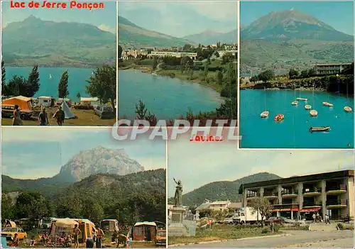 Cartes postales moderne Savines et le Lac de Serre Poncon (Hautes Alpes) Camping