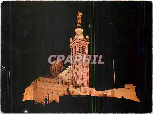 Moderne Karte Marseille Basilique Notre Dame de Garde