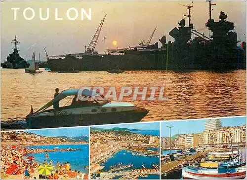 Cartes postales moderne Toulon (Var) la Cote d'Azur Miracle de la Nature Couleurs et Lumieres de France Plage du Mourill
