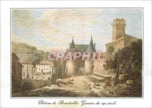 Cartes postales moderne Chateau de Bourdeilles (Dordogne) Gravure du 19e siecle