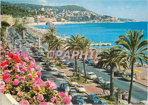 Moderne Karte Nice Cote d'Azur French Riviera la Promenade des Anglais