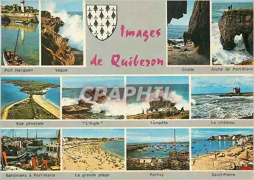 Cartes postales moderne Images de Quiberon Port Haliguen Vague Grotte Arche de Port Blanc
