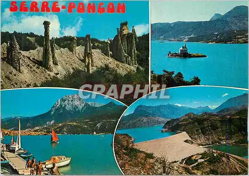 Cartes postales moderne Lac et Barrage de Serre Poncon (Hautes Alpes)