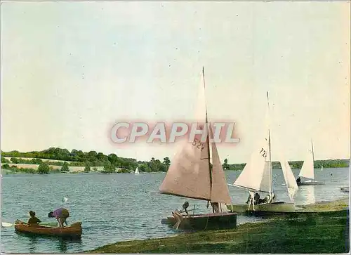 Cartes postales moderne Reservoir du Bourdon (Yonne) Superfleie 220ha Voiliers sur le Lac Bateaux Saint-Fargeau Saint Fa