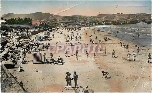 Moderne Karte Hendaye Frontiere Franco Espagnole la Plage vue vers l'Espagne