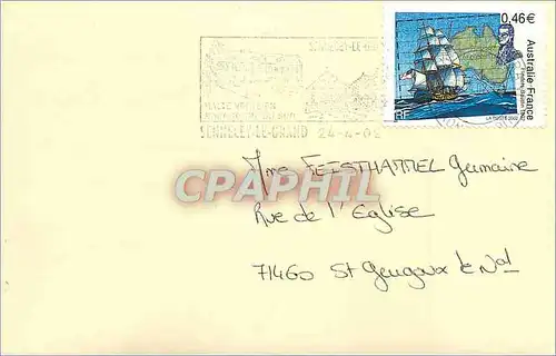 Lettre Timbre Australie France Bateau Sennecey le Grand