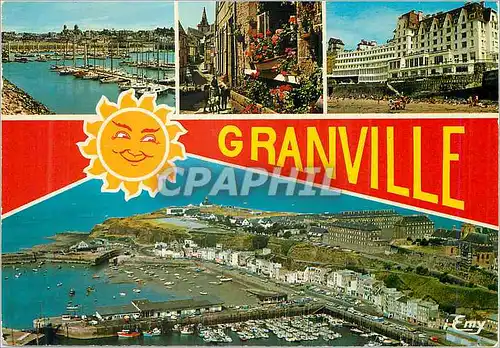 Cartes postales moderne Granville (Manche) le Port de Herel une Rue Fleurie de la Haute Ville le Centre de Thalassothera