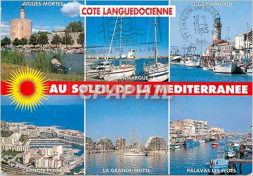 Cartes postales moderne La Cote Languedocienne au Soleil de la Mediterranee le Golfe d'Aigues Mortes