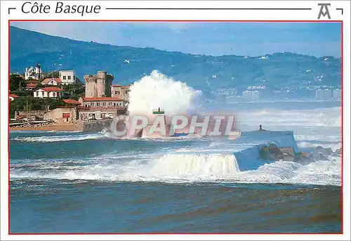 Cartes postales moderne Vagues sur Socoa Cote Basque