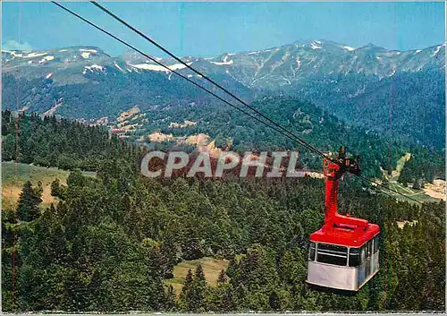 Cartes postales moderne Super Lioran (Cantal) Alt 1158 1858 m Depuis le Plomb du Cantal arrivee du Teleferique