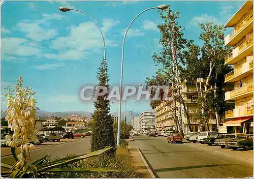 Moderne Karte Le Gros de Cagnes Cote d'Azur Le Boulevard kennedy Dans le fond le Vieux Cagnes