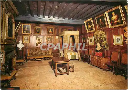 Moderne Karte Chateau de la Brede (Gironde) Chambre de montesquieu