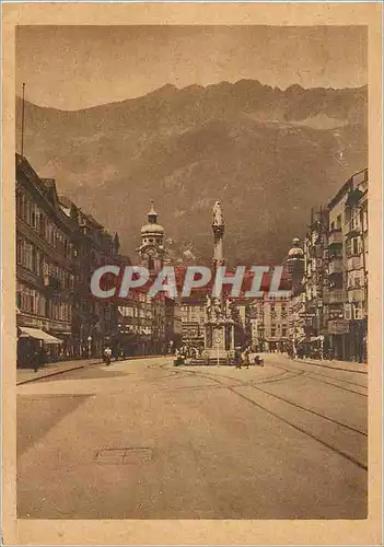 Cartes postales moderne Innsbruck Maria Theresien StraBe Annasaule Im Hintergrund die Nordkette