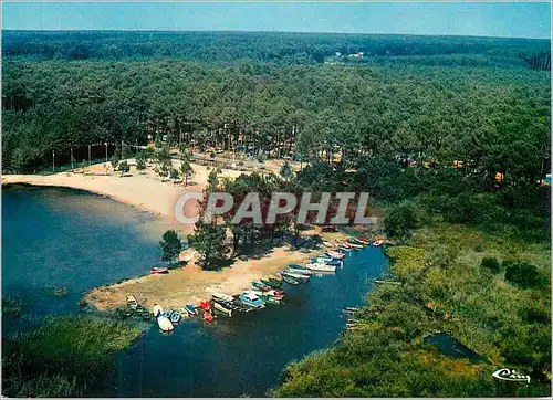 Cartes postales moderne Parentis en Born (Landes) Vue aerienne Le Lac La Plage du Camping Municipal