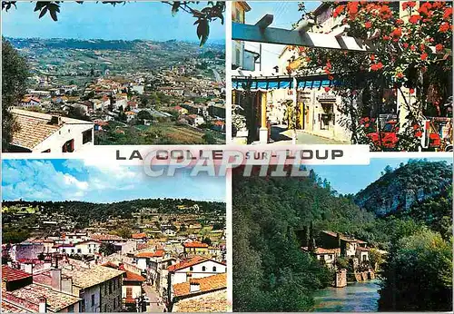 Moderne Karte La Colle sur Loup Cote d'Azur French Riviera Vues Generales Coin Pittoresque Le Vieux Moulin