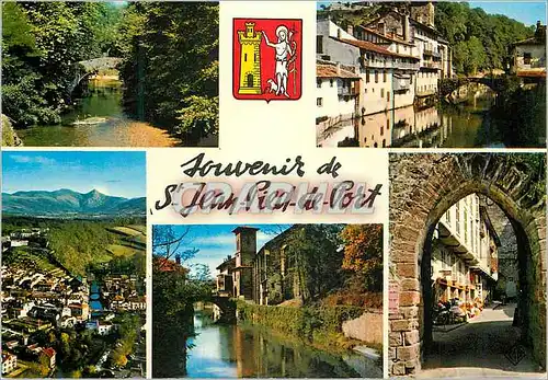 Cartes postales moderne St Jean Pied de Port La Nive et le Pont Romain La Nive et le Pont d'Espagne Vue Generale L'Eglis