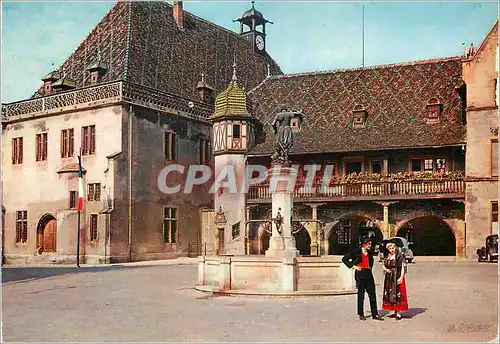 Cartes postales moderne Colmar (Haut Rhin) L'Alsace Pittoresque Ancienne Douane (1480) et Fontaine Schwendi (Sculp Folkl