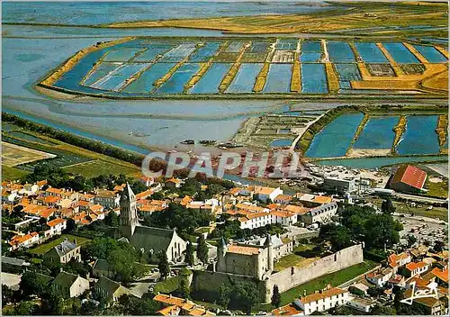 Cartes postales moderne Noirmoutier Ile de Noirmoutier Couleurs de Vendee Le Chateau L'Eglise St Philibert et les Marais