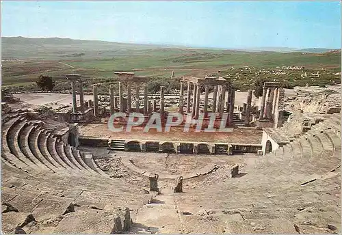 Moderne Karte Dougga Tunisie Le Theatre Romain