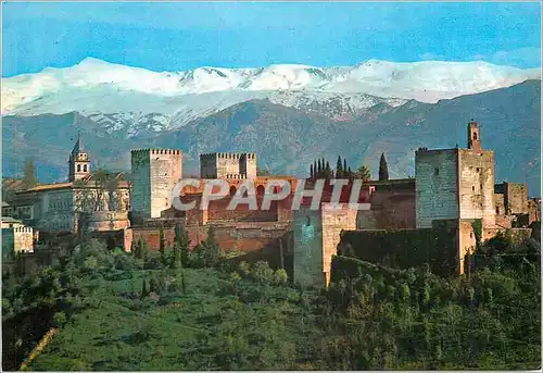 Cartes postales moderne Granada Vue de l'Alhambra et Sierra Nevada