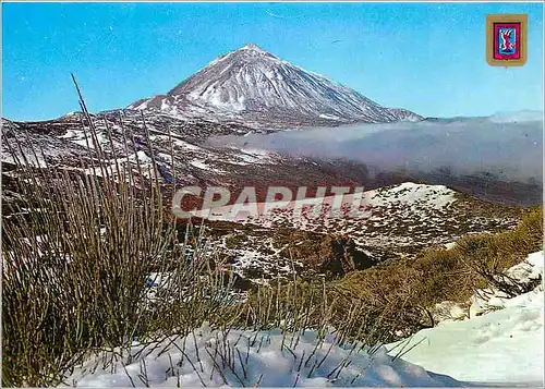 Cartes postales moderne Tenerife (Canary Islandst) El Teide (3717 m) et les Vallons avec Neige