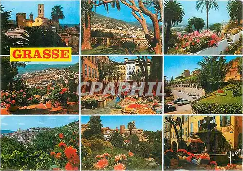 Cartes postales moderne Grasse (Alpes Maritimes) La Cote d'Azur L'Ancienne Cathedrale Notre Dame Vue Generale Les Jardin