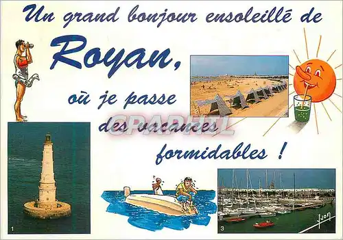 Cartes postales moderne Royan (Charente Maritime) Couleurs et Lumiere de France le Phare de Cordouan la Grande Plage le
