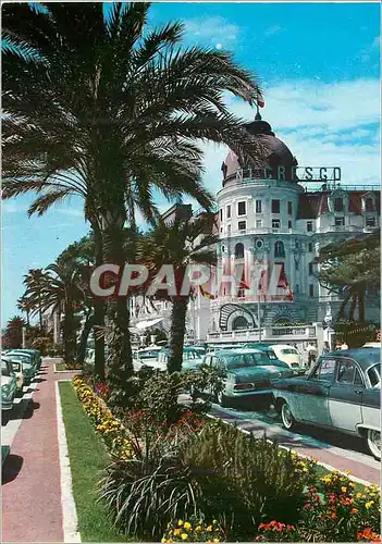 Moderne Karte Nice la Promenade des Anglais et le Negresco Cote d'Azur