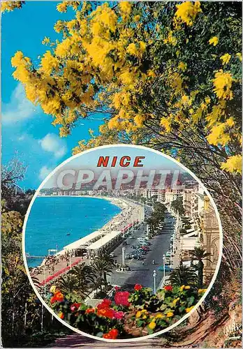 Moderne Karte Nice la Promenade des Anglais Cote d'Azur