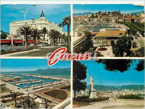 Cartes postales moderne Cannes la Cote d'Azur en Couleurs Naturelles le Carlton le Port Pierre Canto Vue Generale du Suq