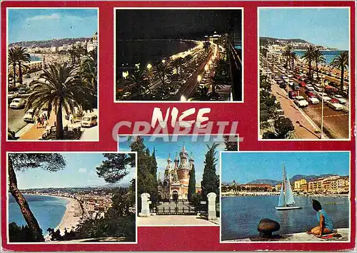 Moderne Karte Souvenir de Nice les Sites Merveilleux de la Cote d'Azur