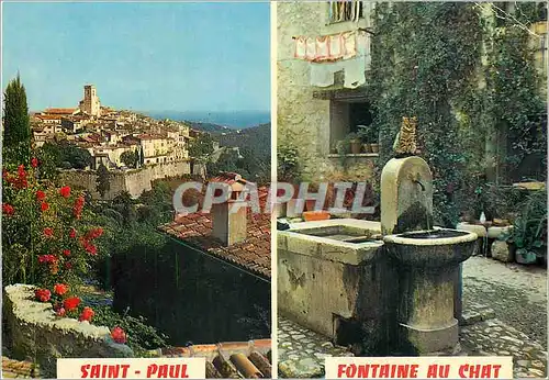 Cartes postales moderne St Paul Vue Generale et la Fontaine au Chat