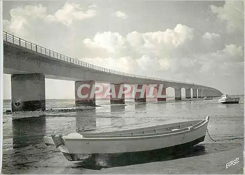 Moderne Karte Viaduc de Liaison Oleron Continent Longueur 2993 m Compose de 871 piles et 2 Culees