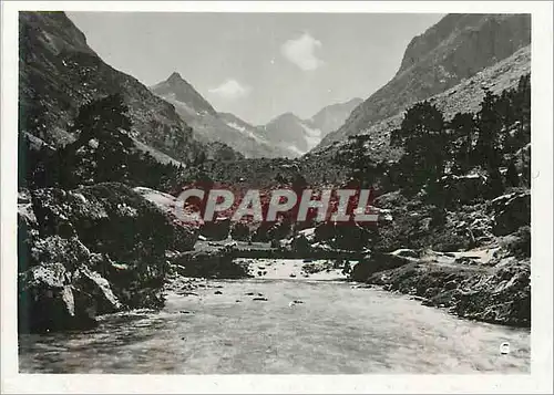 Moderne Karte Pyrenees Chemin de Vignemale en amont du lac de Gaube